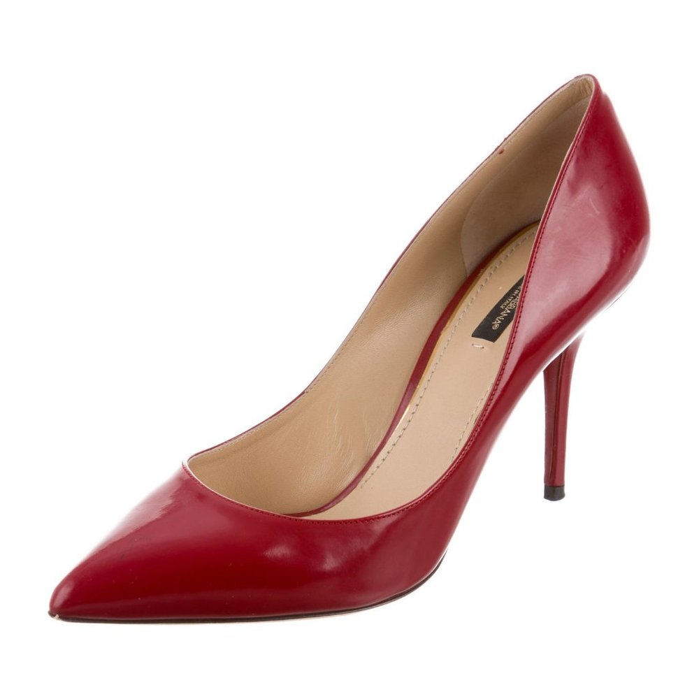 Dolce & Gabbana Pointed-Toe Leather Pumps - 40
